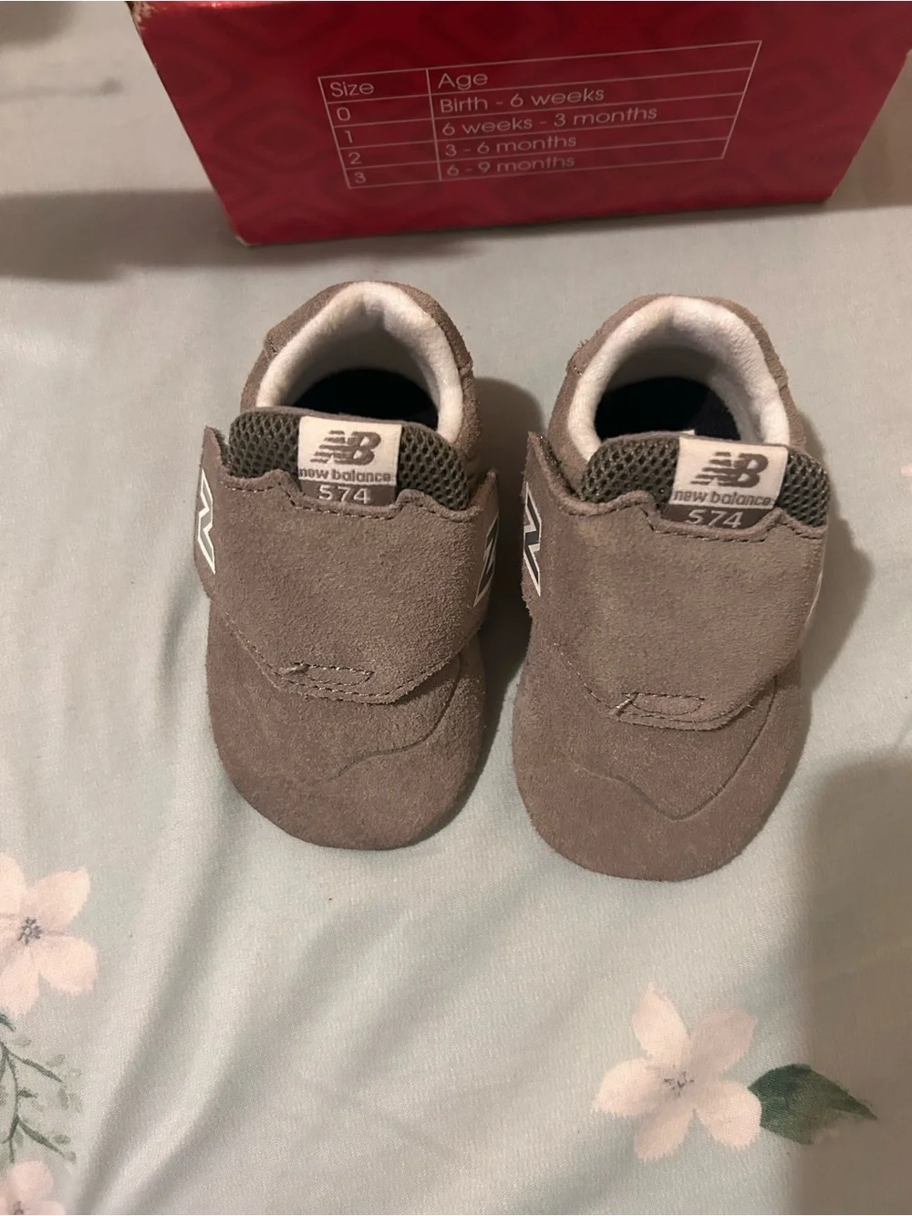 New Balance Toddler Brown/Gray Velcro Suede Sneakers